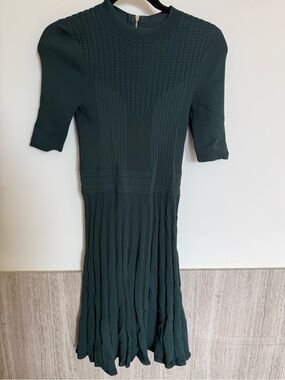 Ted Baker size 1Women's Dark Green Knit Midi Dress